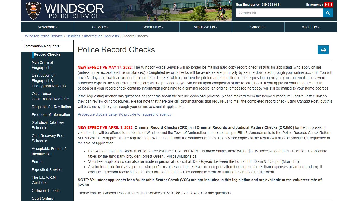 Police Record Checks